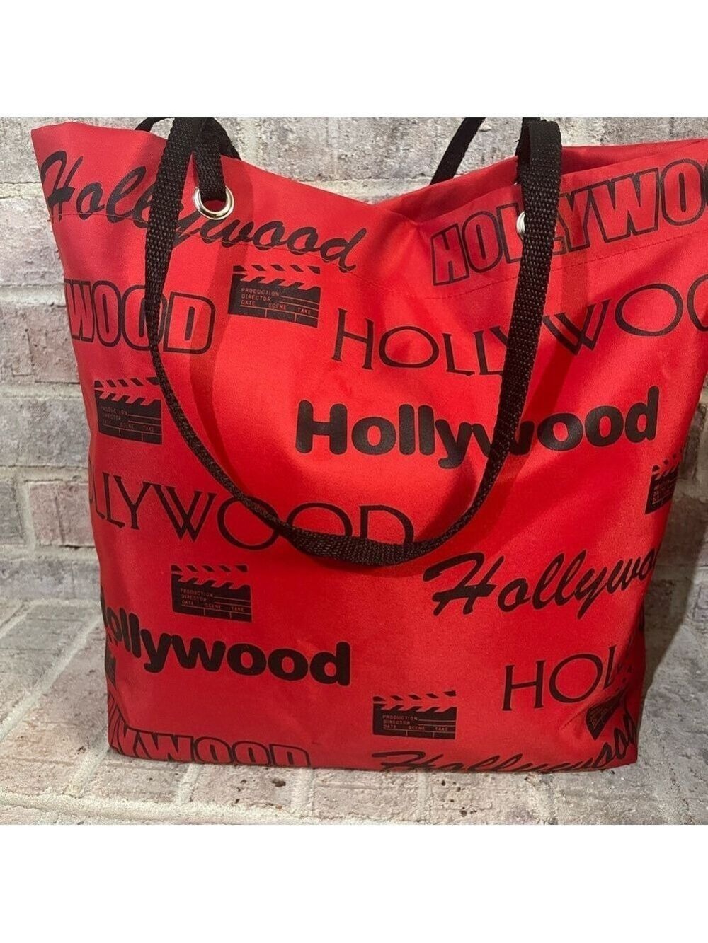 Red Hollywood Tote Bag - Picture 1 of 9